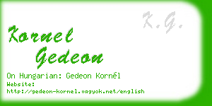 kornel gedeon business card